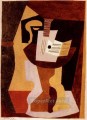 Guitar and score on a pedestal table 1920 cubism Pablo Picasso